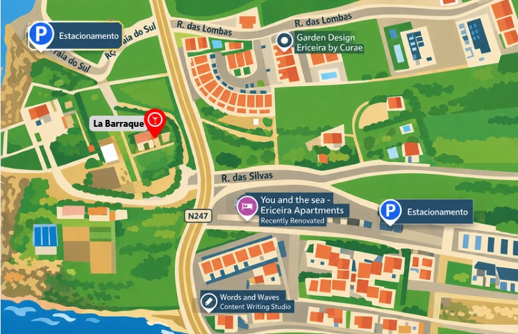 Mapa La Barraque, Ericeira