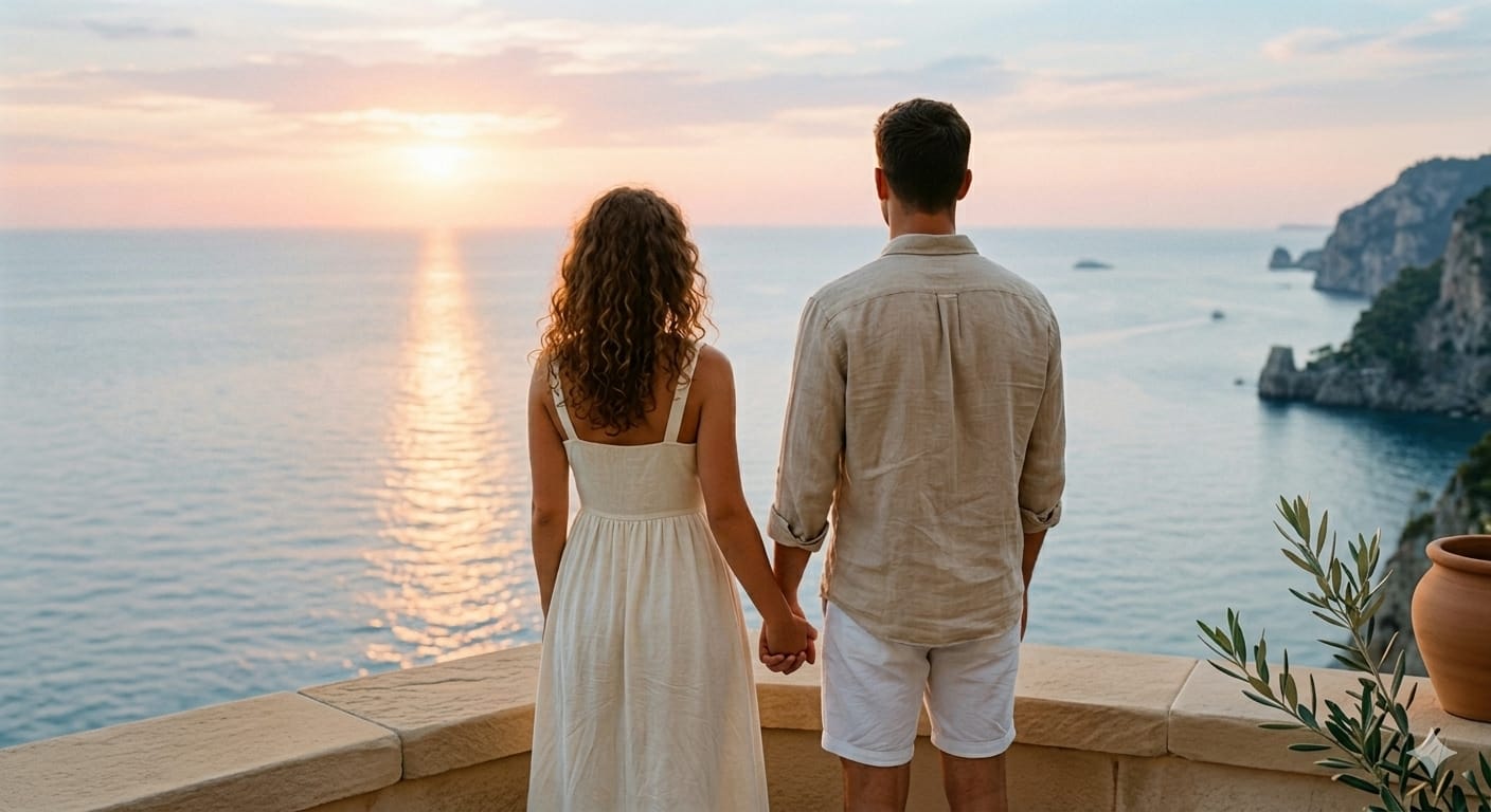 Sunset by the sea